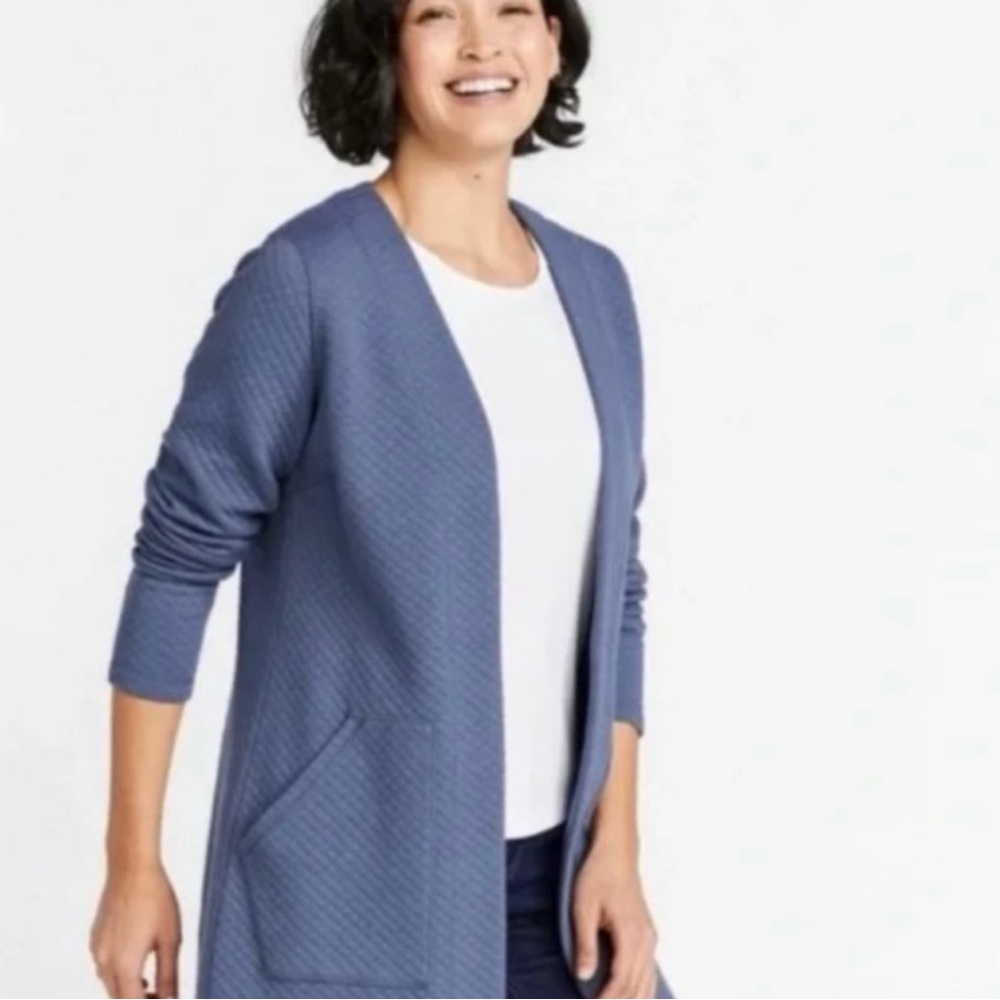 LL bean quilted cardigan